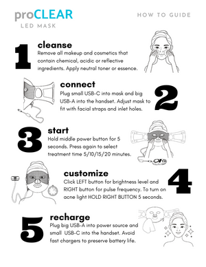 proCLEAR LED Mask (Jet Black)