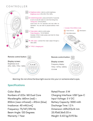 proCLEAR LED Mask (Jet Black)