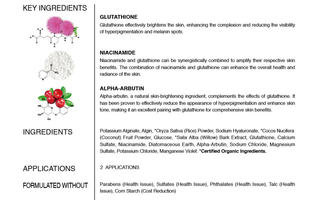 Esthemax GLUTATHIONE HYDROJELLY Mask - Mary J Skin Esthemax GLUTATHIONE HYDROJELLY Mask - Mary J Skin