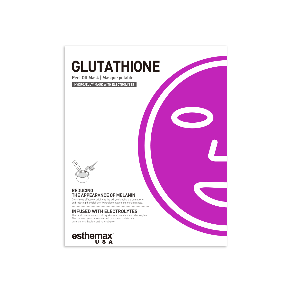 how much glutathione to take for weight loss Esthemax GLUTATHIONE HYDROJELLY® Mask